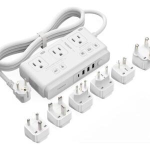 Convertidor De Voltaje 220v A 110v Adaptador Universal Blanc
