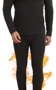 Ropa Interior Térmica Para Hombre Juego Superior E Inferior Negro 2xl