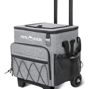 Hielera Portátil Aislada 40l Con Ruedas Para Playa Y Camping 40l-gris