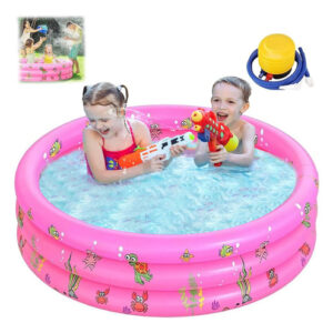 Alberca Inflable Rosa 130x35cm Para Niños 591 Litros Pvc Rosa