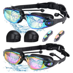 Juego De Gafas De Natación Con Protección Uv Y Gorro Inclusi Color