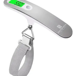 Báscula Digital De Equipaje Portátil 50 Kg Con Función De Ta Silver