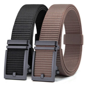 Cinturones Para Hombre De Nailon Paquete De 2 Negro Y Marrón Negro Y Marrón Diseño De La Tela 125cm