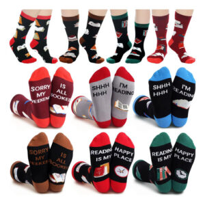 Calcetines Originales Para Amantes De Los Libros 6 Pares Color Diseño De La Tela Talla