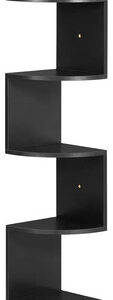 Estante Flotante De 5 Niveles Zigzag Color Negro Para Decora Color