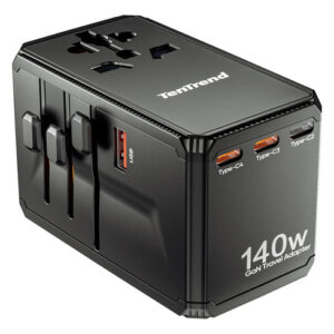 Adaptador De Viaje Universal 140 W 4 Usb-c 1 Usb-a 6 En 1