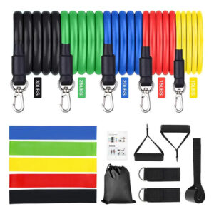 Ligas De Resistencia Para Ejercicio 17pcs Con Accesorios Multicolor