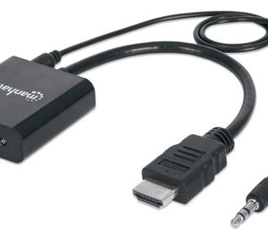Convertidor De Vídeo Hdmi A Vga Audio Y Video Alta Definició Color