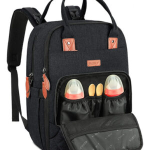Mochila Pañales Impermeable Multifuncional Negro 1.1 Kg Negro Diseño De La Tela