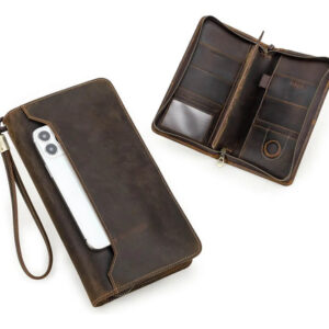 Porta Pasaporte De Piel Con Rfid Y Ranura Para Airtag 6 Pers Color Diseño De La Tela