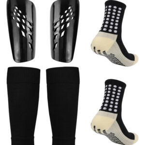 Espinilleras Y Calcetines De Fútbol Antideslizantes Negros 3 Talla Negro