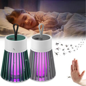 Lámpara Mata Mosquitos Recargable Usb 2 Piezas Verde Gris Blanco