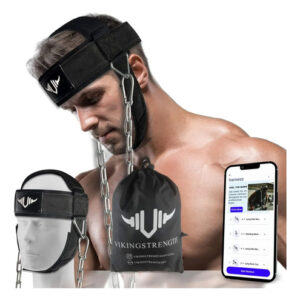 Arnés Acolchado Entrenamiento Fuerza Cuello Negro 580g Cuero Negro