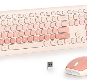 Juego Teclado Y Mouse Inalámbrico Colorido Lechoso Tamaño Co Color Del Teclado Color Del Mouse