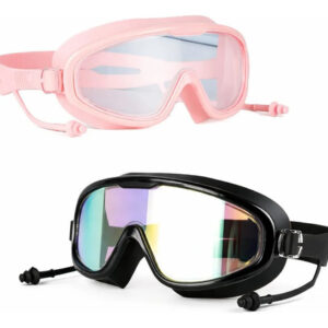 Gafas De Natación Adultos Antivaho 2 Piezas Rosa Y Negro Rosa Y Negro