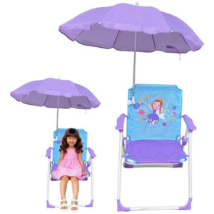 Silla De Playa Infantil Plegable Con Paraguas Y Estampado 55 Color