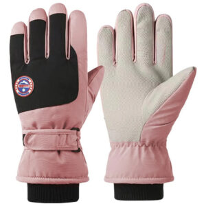Guantes Térmicos Impermeables Para Frío Adultos Rosa Talla G