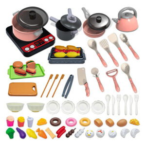 Cocina De Juguete Rosa 71 Piezas Accesorios Luces Y Sonidos Rosa