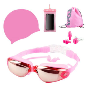 Gafas De Natación 6 En 1 Protección Uv Y Antivaho Adulto Rosado