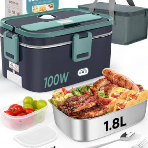 Lonchera Eléctrica 1 8 L 100 W Calentador De Alimentos Azul Azul