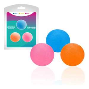 Set De 3 Pelotas Terapéuticas Redondas De Gel Para Manos Azul, Naranja Y Rojo