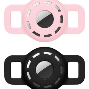 Funda Protectora Silicona Airtag 2 Piezas Collar Mascotas Color