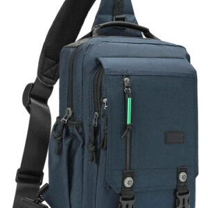 Mochila Bandolera Impermeable Para Laptop 12 Pulgadas Unisex Color Diseño De La Tela
