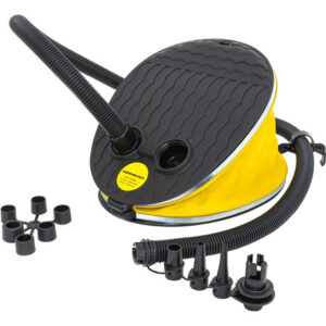 Bomba De Pie Amarilla Manual Inflador 3 Adaptadores 54 Cm Yellow