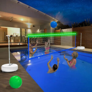 Juego De Red Led Para Vóley De Piscina 15 O 30 Pies Azul Azul