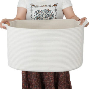 Cesta Rectangular Grande De Cuerda Para Almacenamiento De Ju Color