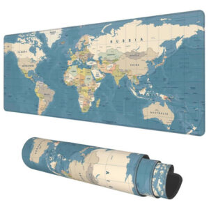 Tapete De Computadora Azul Clásico Con Mapa Del Mundo 80x30 Mapa Del Mundo Azul Vintage Mapa Mundi