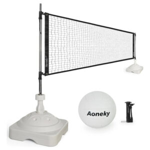 Juego De Red De Voleibol Para Piscina 6.4 M Portátil Negro Y Blanco