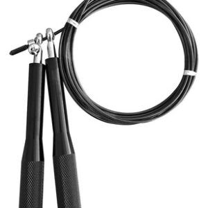 Cuerda De Salto Metálica Ajustable Para Entrenamiento Funcio Negro