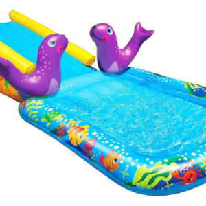 Tobogán De Agua Inflable Multicolor Para Jardín 98 X 56 PuLG Multicolor