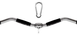 Barra Desplegable Lat De 76 Cm Con Asas De Caucho Para Gym Color