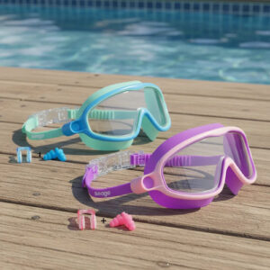 Anteojos De Natación Para Niños 2 Unidades Antiempañamiento Azul Y Rosa