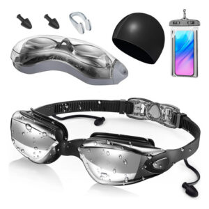 Gafas De Natación 5 En 1 Con Accesorios Ajustables Adulto Plata