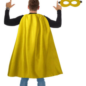 Capa Y Máscara De Superhéroe Para Adultos Disfraz Halloween Color Talla