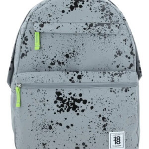 Mochila Grande Unisex Gris Moderna 1818 Con Doble Bolso Gris Diseño De La Tela
