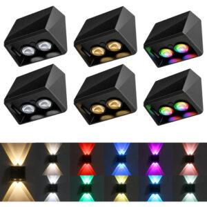 Lámparas Solares Led Exteriores 6 Piezas 13 Modos Ip65 Color De La Estructura