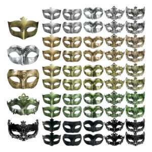 Juego De 50 Máscaras De Fiesta Veneziana Vintage Adulto Color Nombre Del Diseño