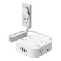Regleta Multicontacto 12 En 1 8 Salidas 4 Usb 1.5m Blanco Blanco