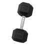 Mancuerna Hexagonal Acero Fijo Antideslizante 25 Cm Pesos Va Negro