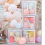 Cajas Transparentes Para Globos Baby Shower 30 Cm Letras Pla Plata Deslumbrante