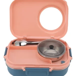 Fiambrera Térmica Doble Capa Acero Inoxidable 1100ml Rosa