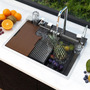 Fregadero De Cocina Inteligente 33 X 20 Con Accesorios Inclu