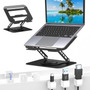Soporte Para Laptop Plegable Giratorio 360 Acero Carbono Aju