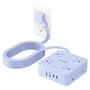 Regleta Multicontacto 8 Tomas 4 Usb Cable 1.98m Azul