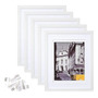 Juego De 5 Marcos De Fotos 12.7 X 17.8 Cm Para Pared Blancos