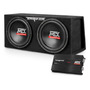 Subwoofer Doble 12 Pulgadas Caja Ventilada 2000w Estéreo Neg
